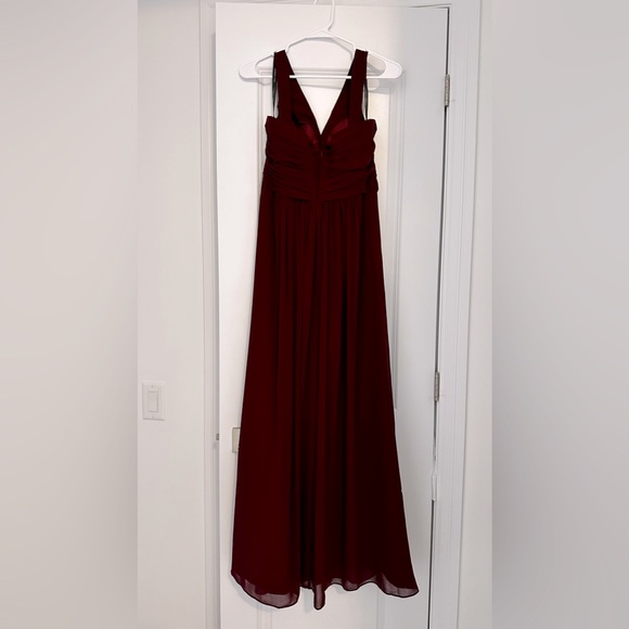 Bill levkoff 1162 bridesmaids dress in burgundy size 12 - Picture 2 of 6